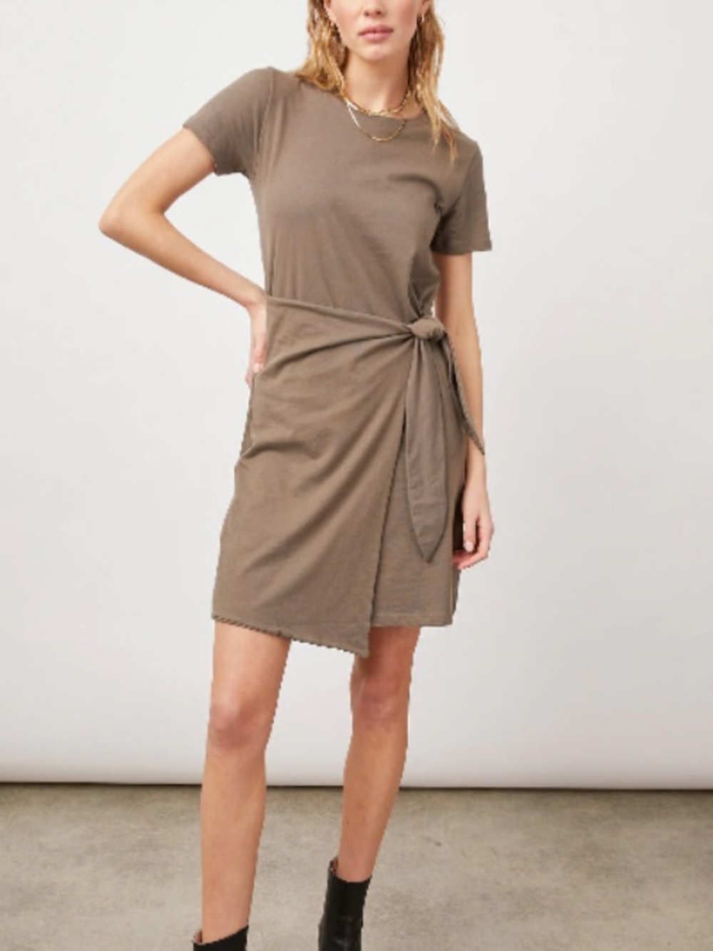 Rails Edie tie front dress in Canteen, size L
